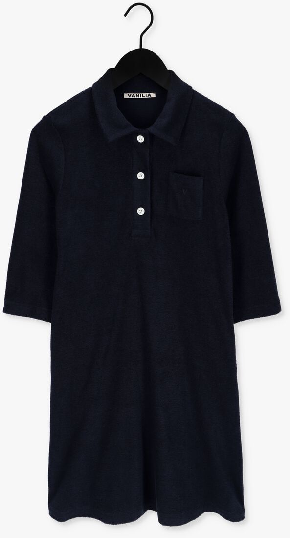 VANILIA donkerblauwe vanilia mini jurk towel polo dress