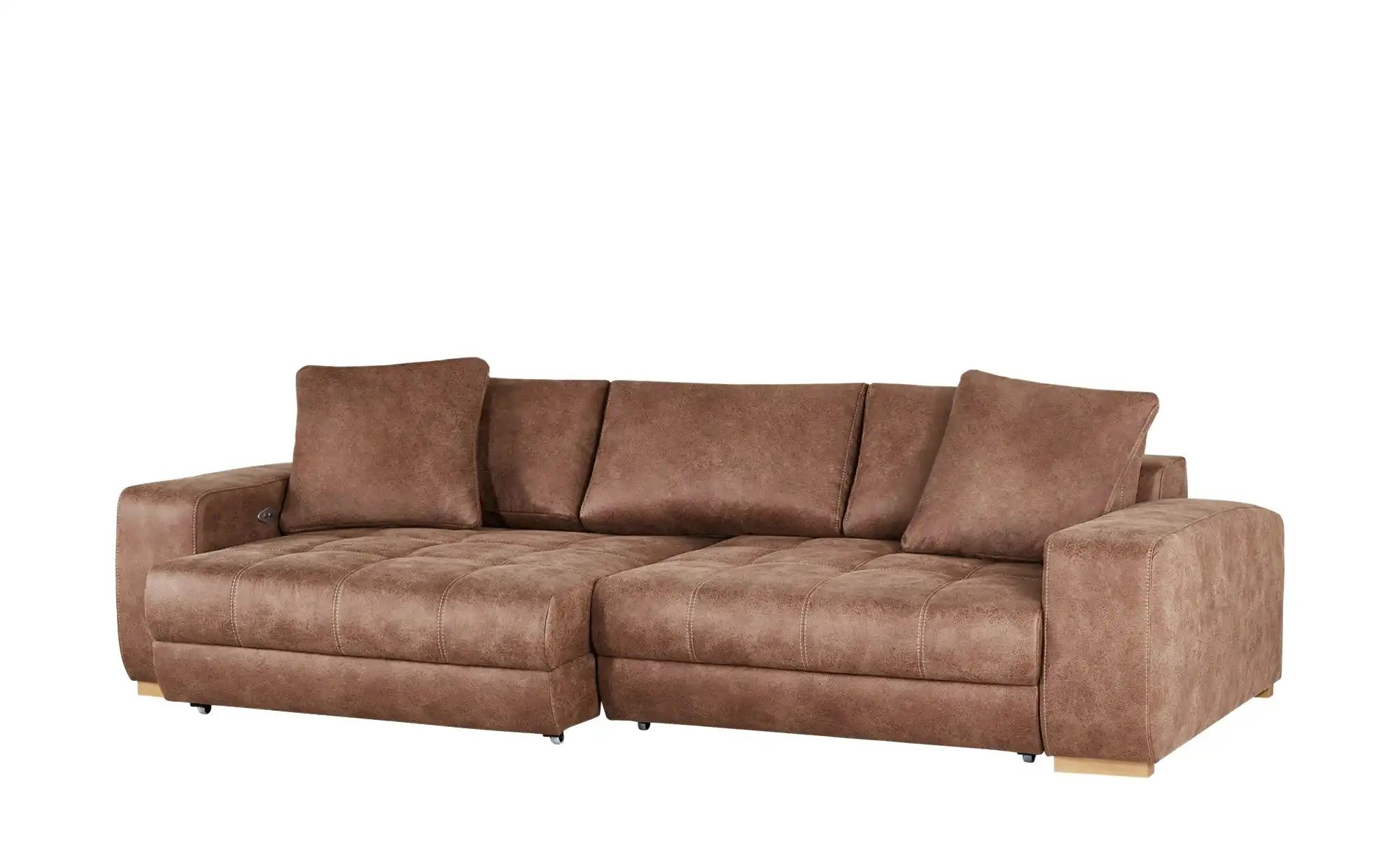 bobb Big Sofa cognac - Microfaser Caro