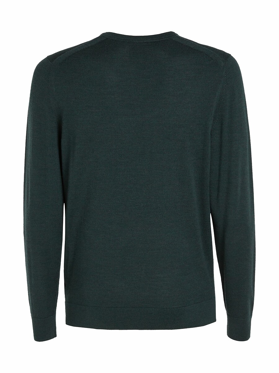 CALVIN KLEIN<br>Suéter de lã com gola redonda