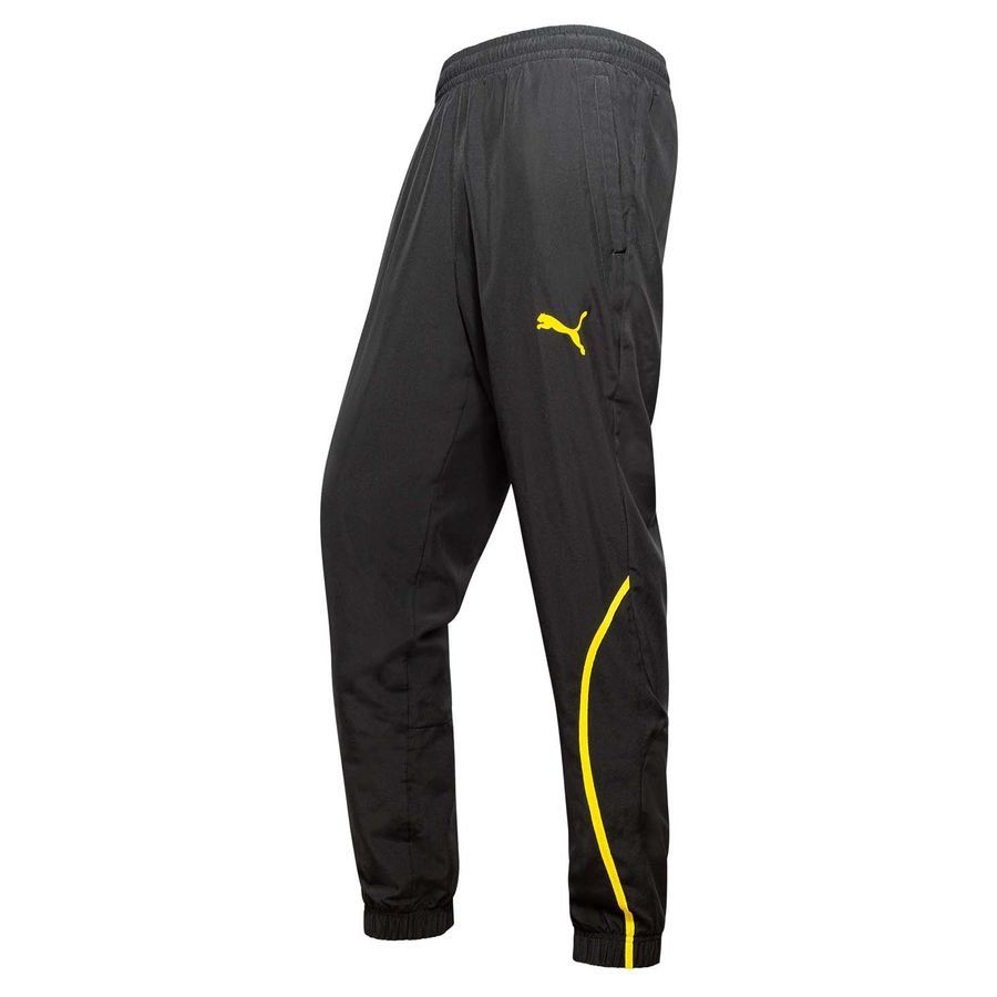 Dortmund Bas de Survêtement Avant-Match Woven - Noir/Faster Yellow