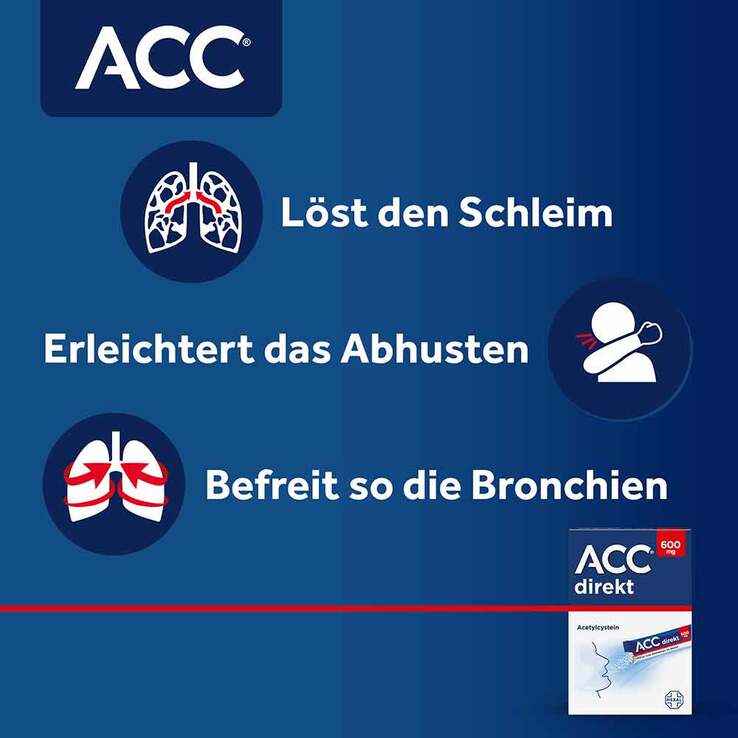 ACC direkt 600 mg Pulver zum Einnehmen im Beutel, 10 St