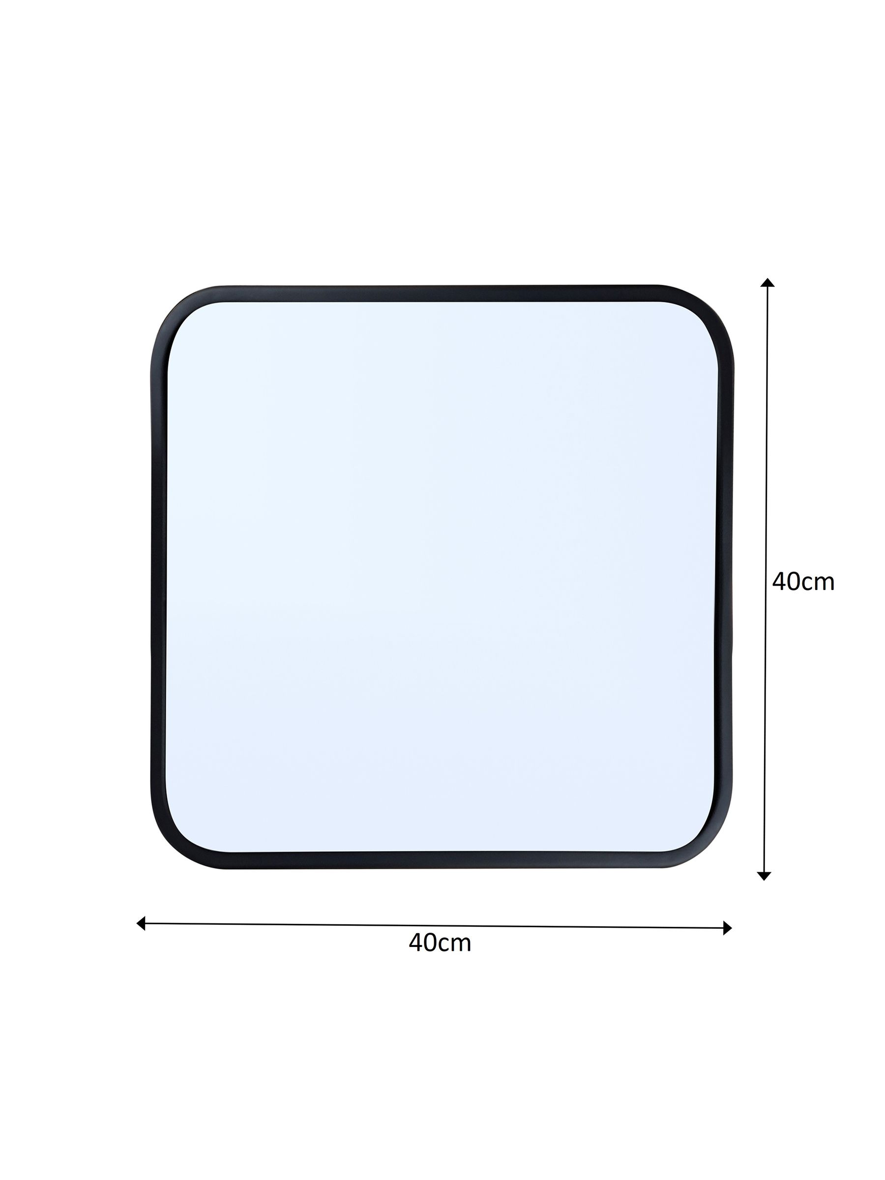 Showerdrape - Shoreditch vierkante badkamerspiegel met metalen frame