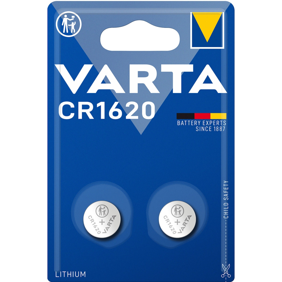 Varta CR1620 3V litiumknappcellebatteri 2-pakning