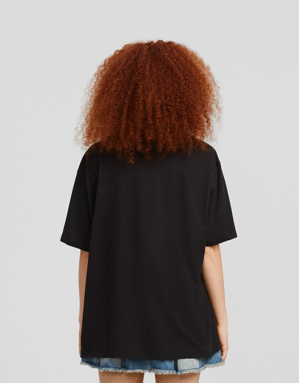Camiseta oversized de manga curta com estampa Scream