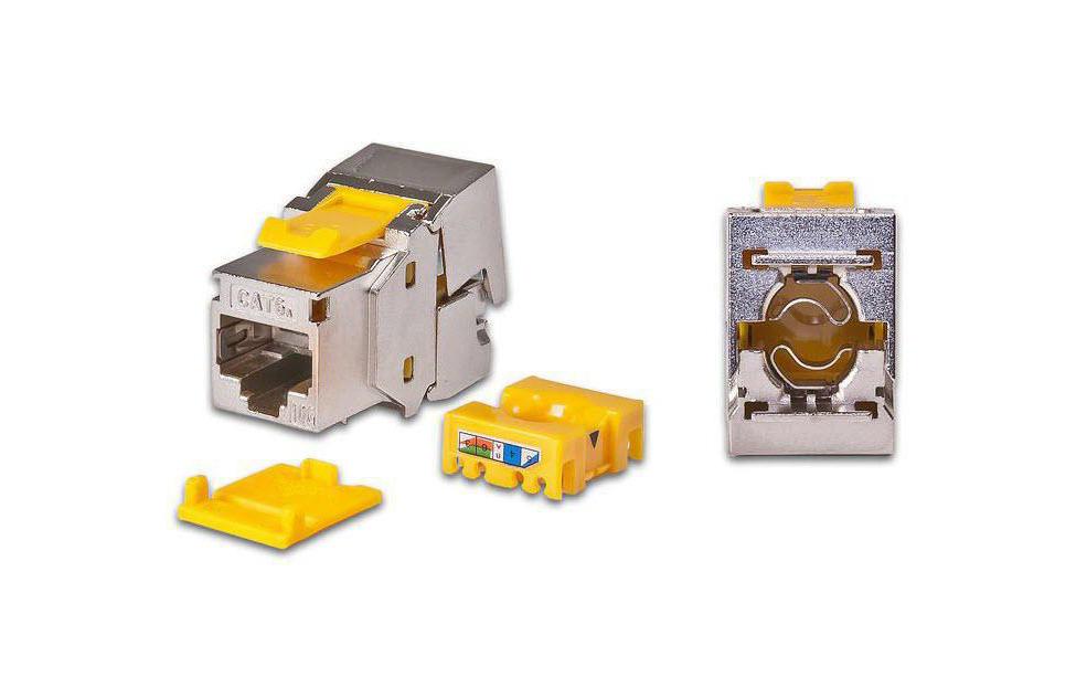 Keystone-Modul Cat.6A STP EA 48 Stück<br>Cat.6A 10Gbps Keystone Modul zum Netzwerkkabelanschluss - 48 Stück