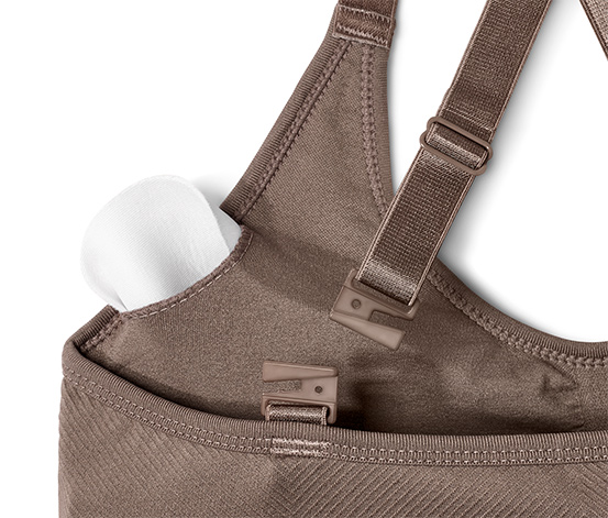 Seamless-Sportbustier, braun