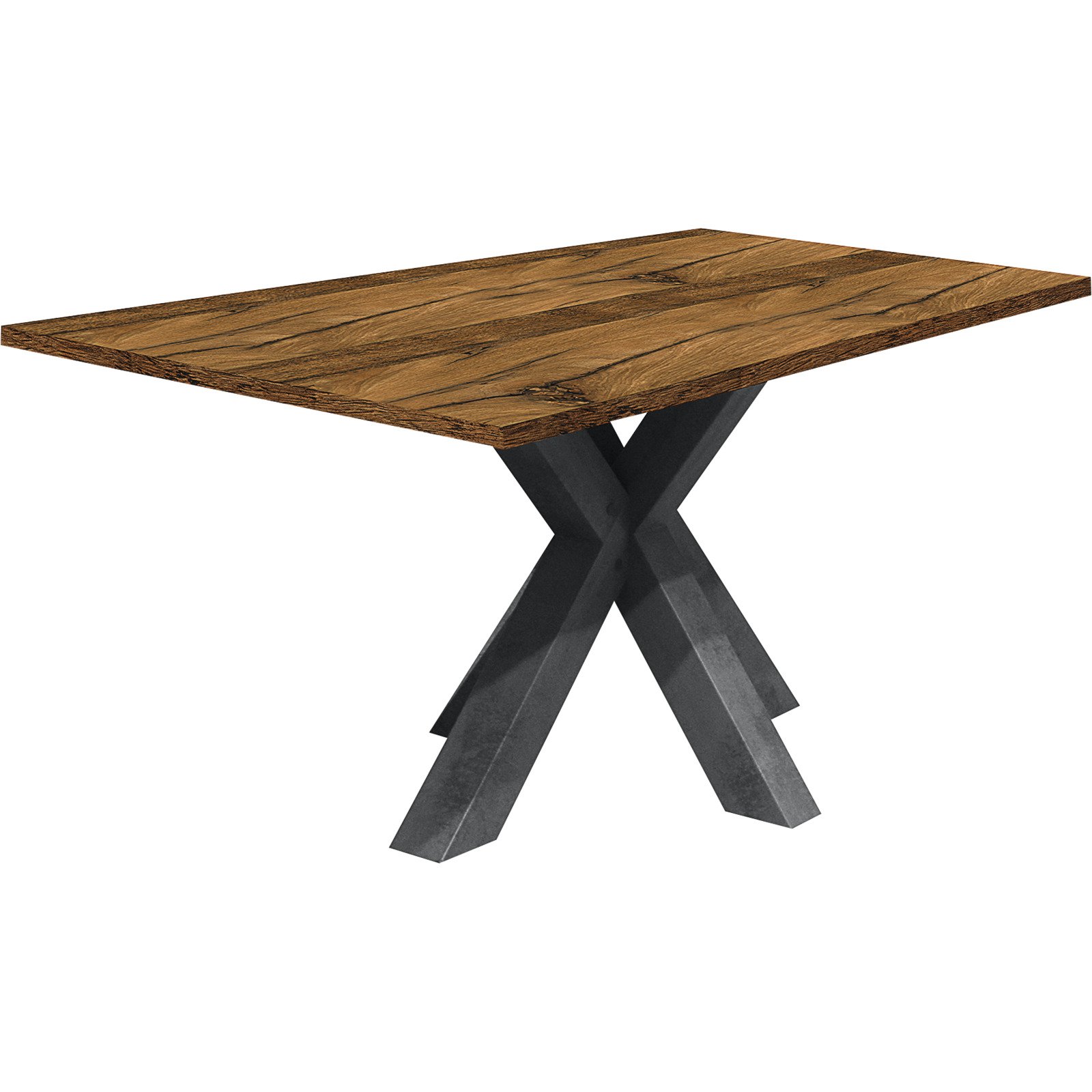 Tisch Magna Dekor Stern-Fuss 140 x 75 x 70 cm, Plankeneiche