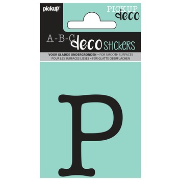 Pickup plakletter P Maud zwart 60 mm