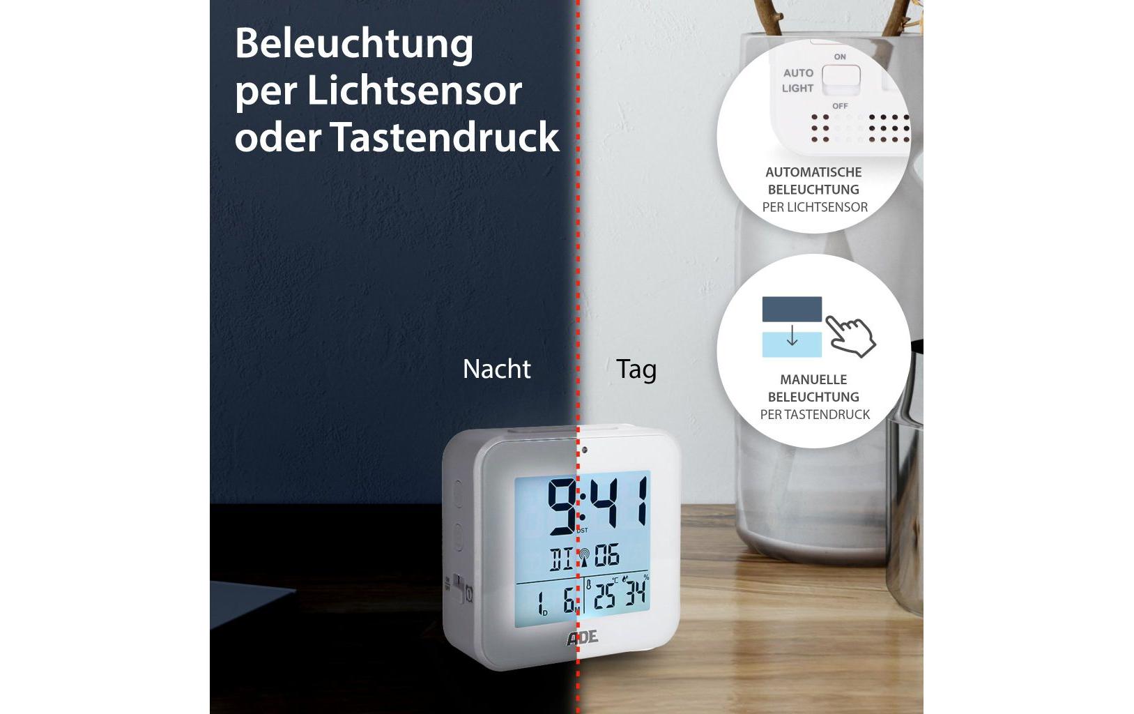 Funkwecker mit NachtlichtsensorWecker mit digitaler Anzeige