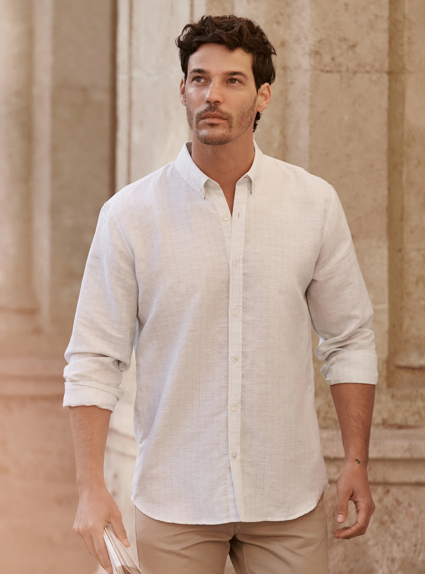Chemise College Givre