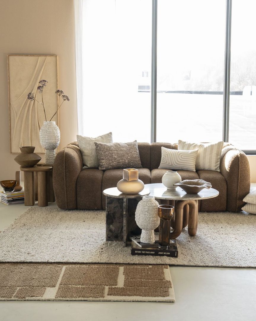 Vloerkleed Intarsio Bruin van By Boo