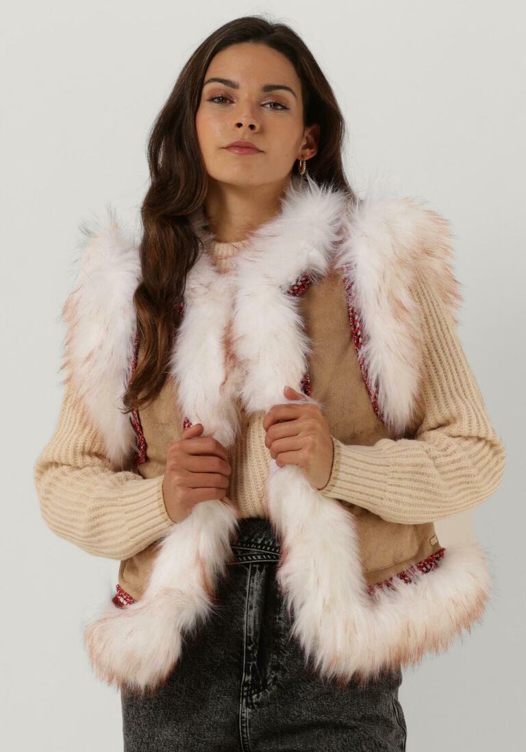 SCOTCH & SODA beige scotch & soda gilet faux shearling gilet