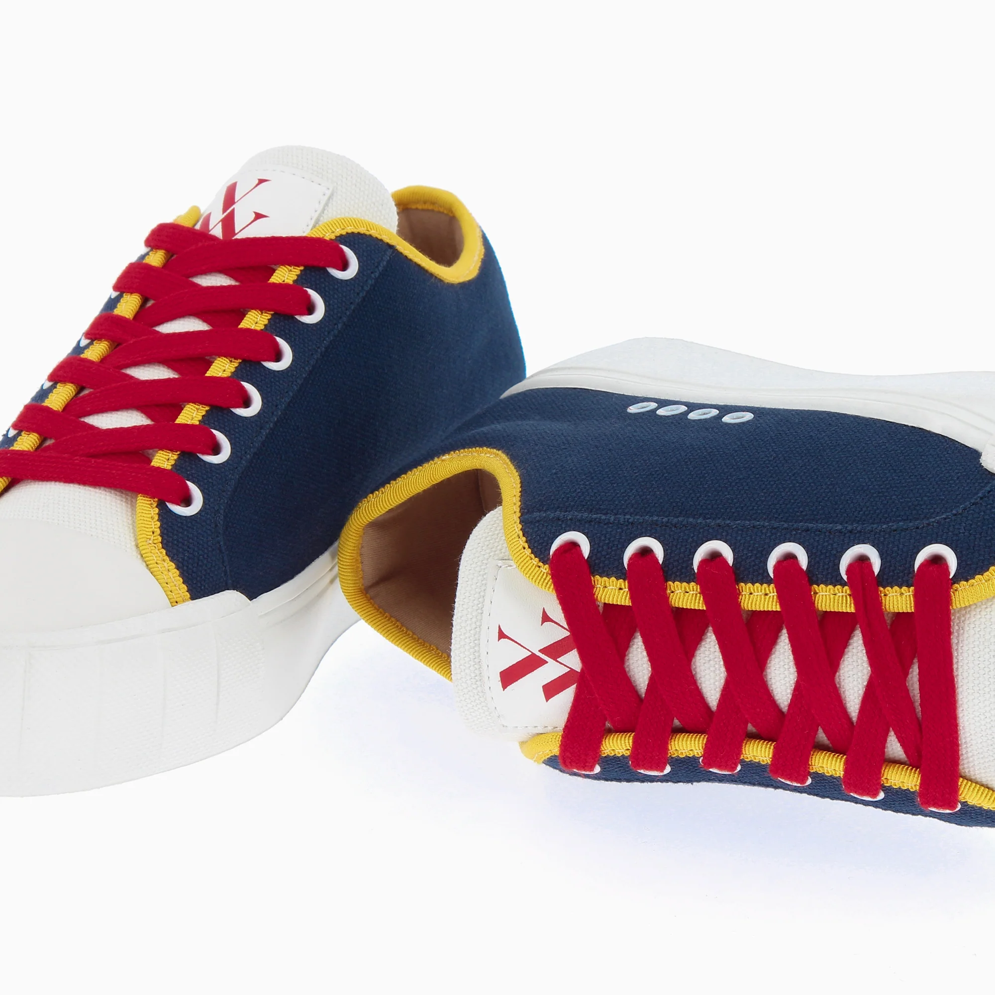 Sneakers-Baskets Maëve en tweed bleu marine