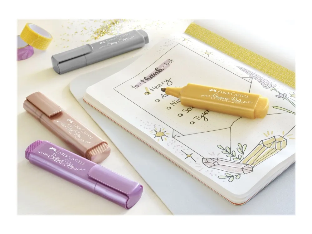 Faber-Castell TEXTLINER 46 Metallic - Highlighter - skinnende sølv - vandbaseret blæk - 1-2-5 mm