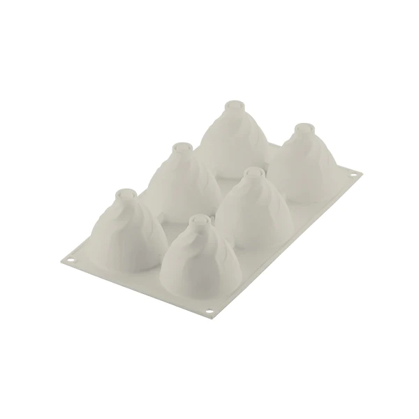Plaque silicone 3D 6 empreintes Cream Silikomart