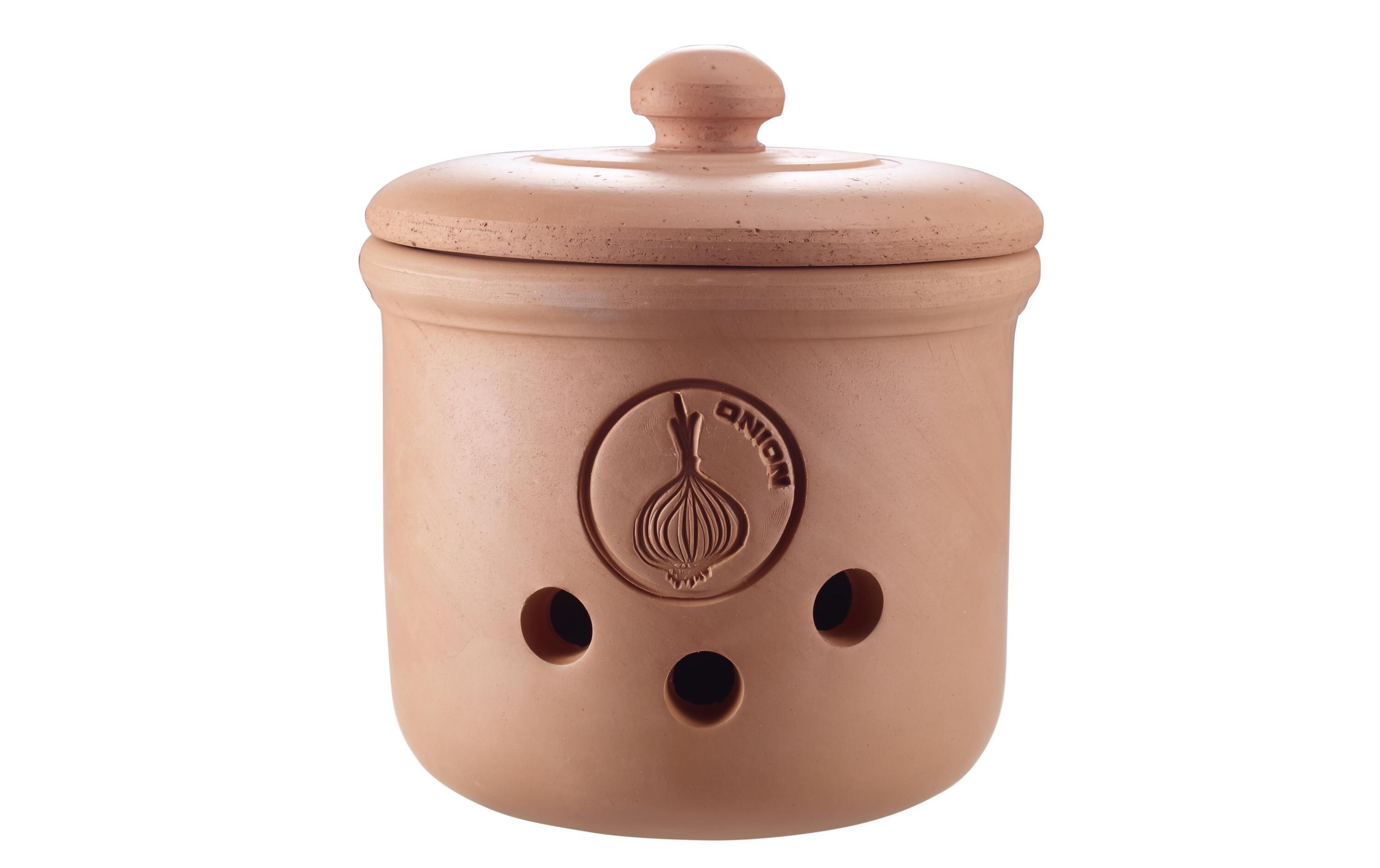 Zwiebelbehälter Cipo Ø 14 cm 1 l, BraunZwiebeln ästhetisch Lagern