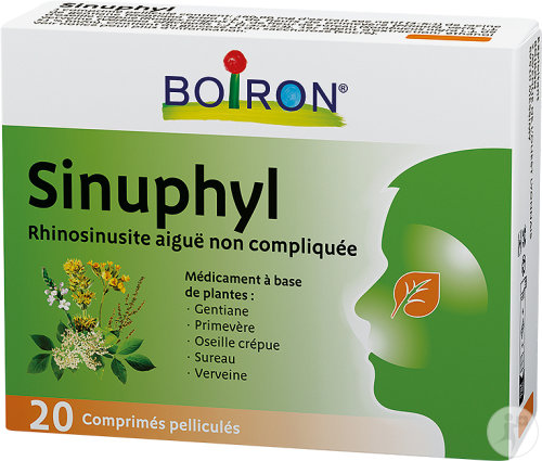 Boiron Sinuphyl Rhinosinusite Aiguë Non-Compliquée 20 Comprimés Pelliculés
