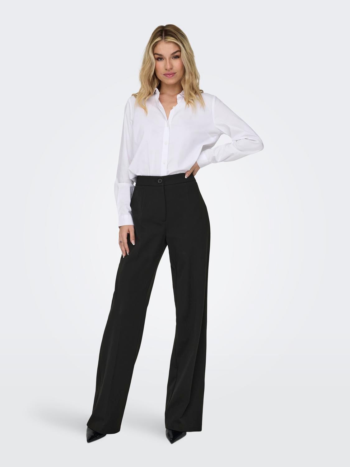 ONLMIA Gerade geschnitten Hose Black
