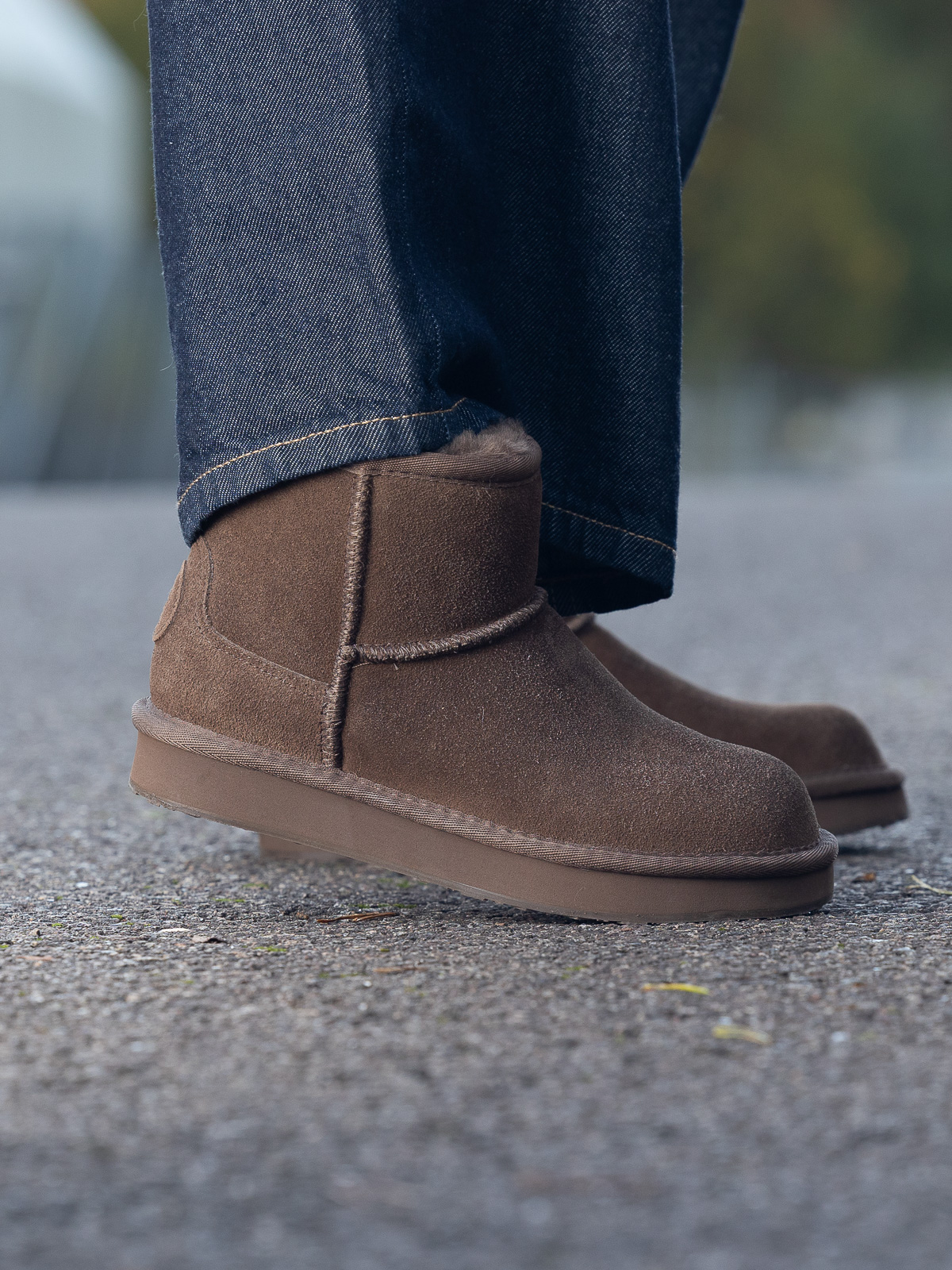 Nadigo Sheepskin Mid Stone - Trapes Sko