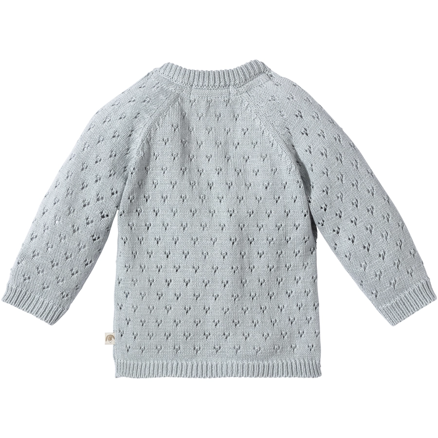 Sterntaler Baby Strickjacke Lochmuster graublau