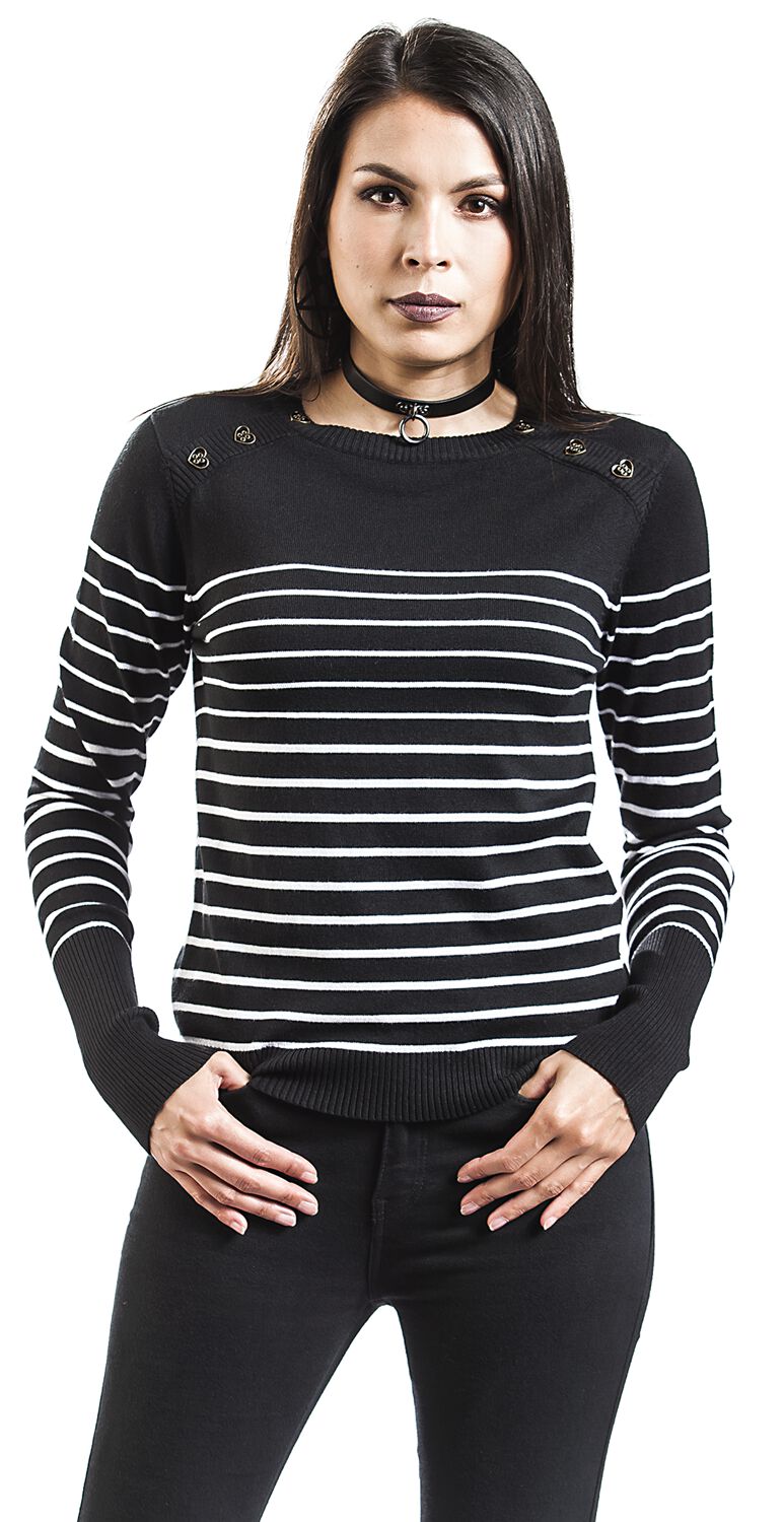 Sweat Black Sea Rayé | Voodoo Vixen Pull tricoté
