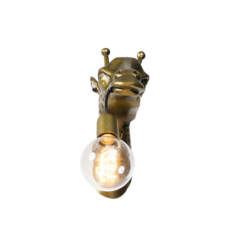 Smart wandlamp messing incl. Wifi G95 - Animal Giraf
