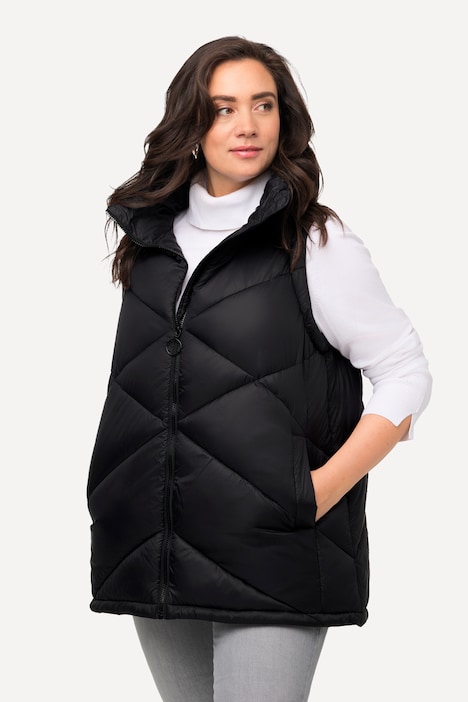 HYPRAR 2-in-1-Pufferjacke, Ärmel abnehmbar, Stehkragen