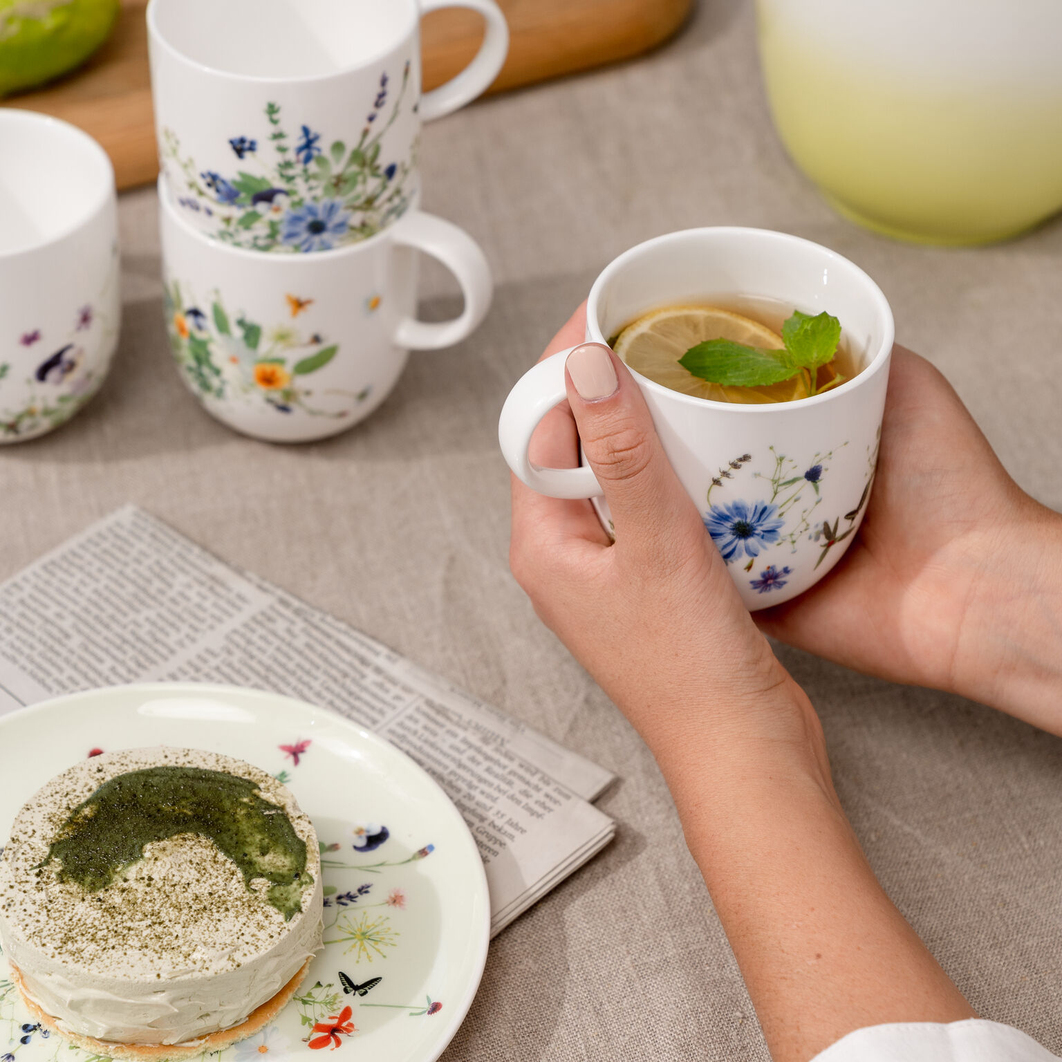 Brillance Bone China Grand Air - Mixed Set 4 Becher mit Henkel