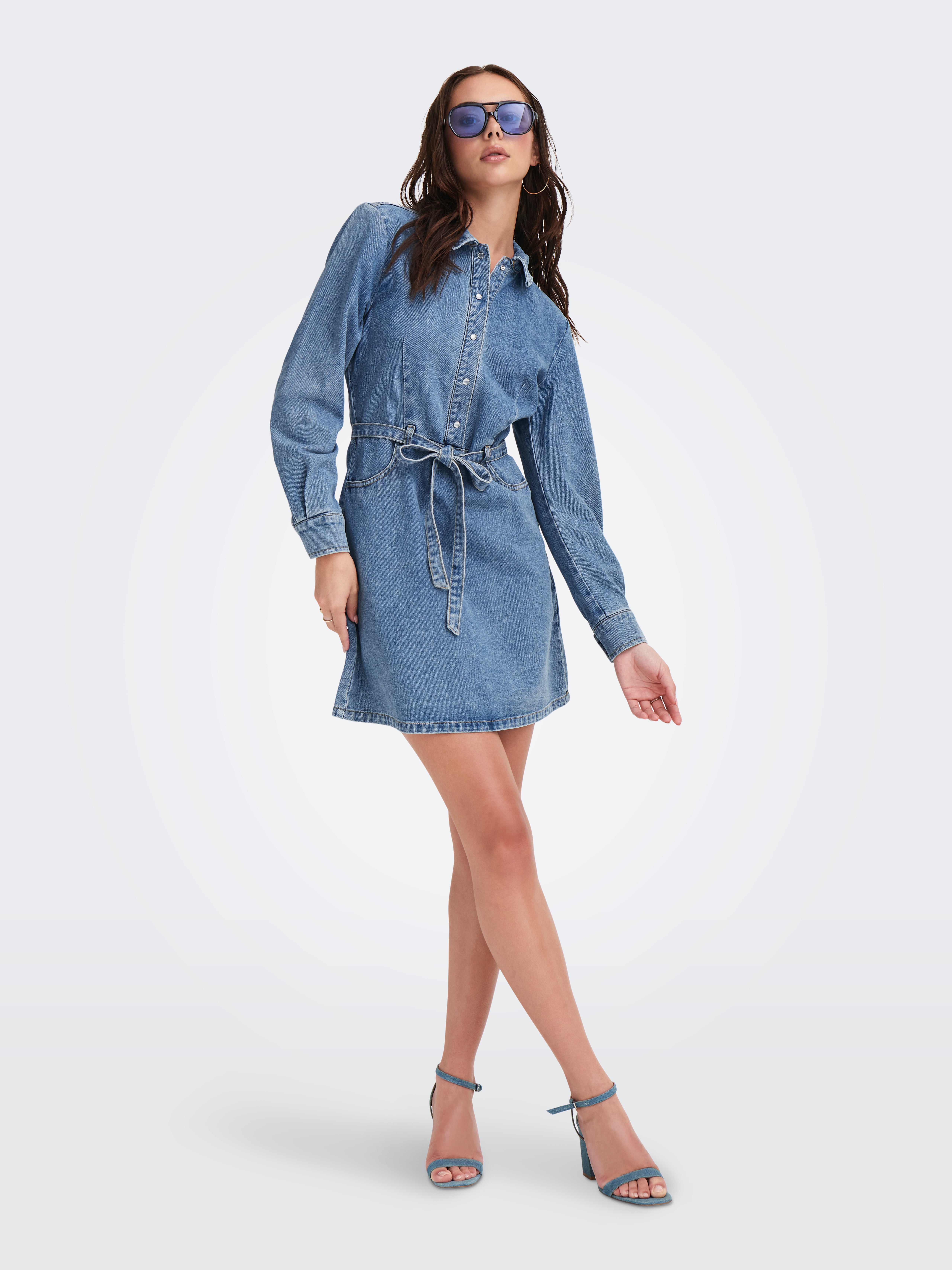 JDYDIANA Kurzes Kleid Light Blue Denim