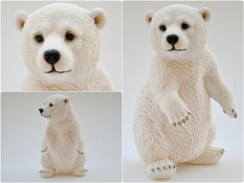 Dazikemo Dekofigur Gartenfigur Eisbär 11 x 11 x 19 cm