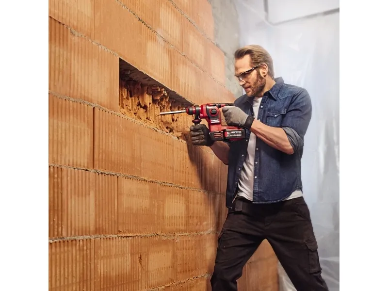 Einhell HEROCCO, Sort, Rød, 2 cm, 2,2 J, 5500 bpm or slag i minuttet, Batteri, 18 V - SOLO