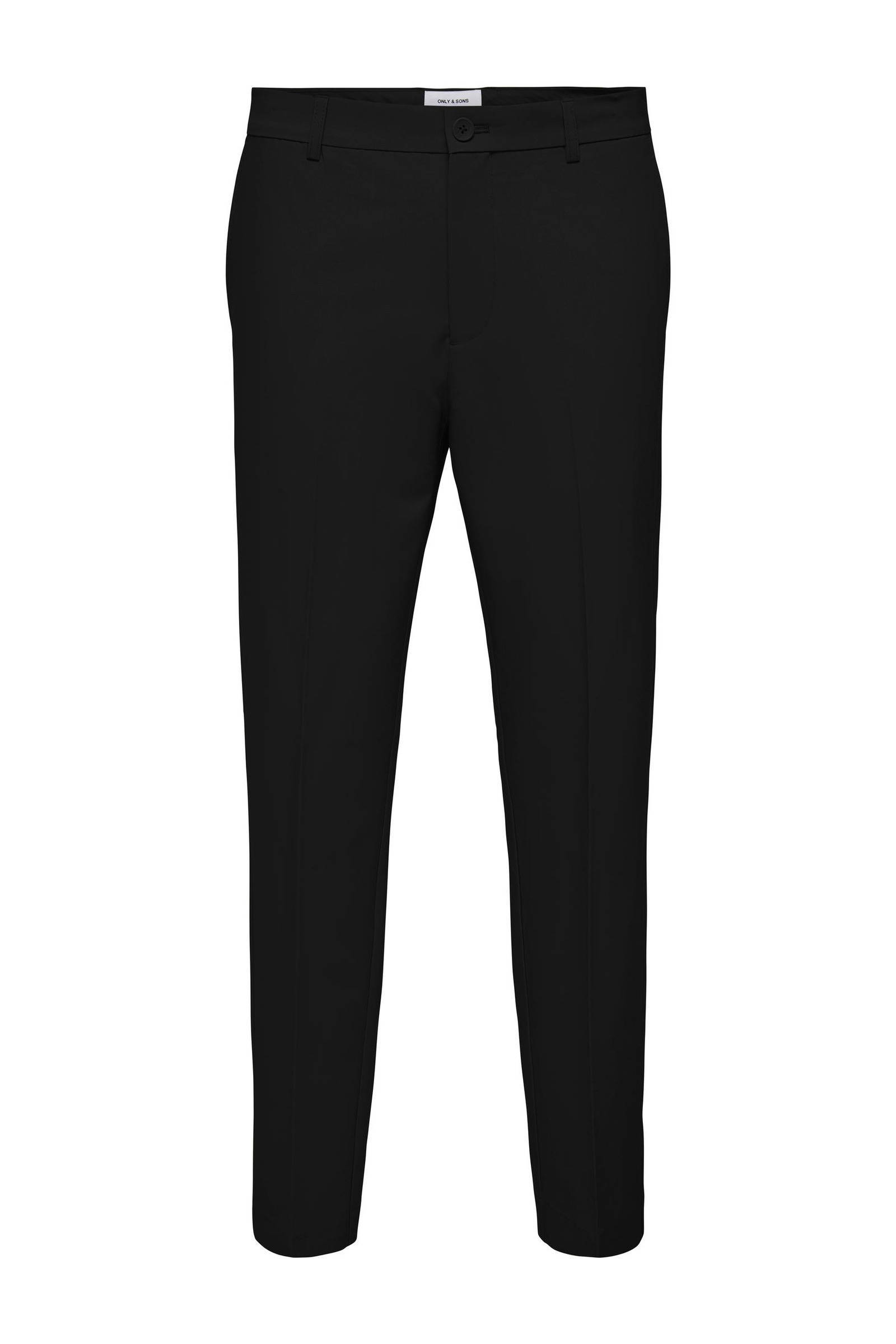 ONLY & SONS slim fit pantalon ONSEVE zwart