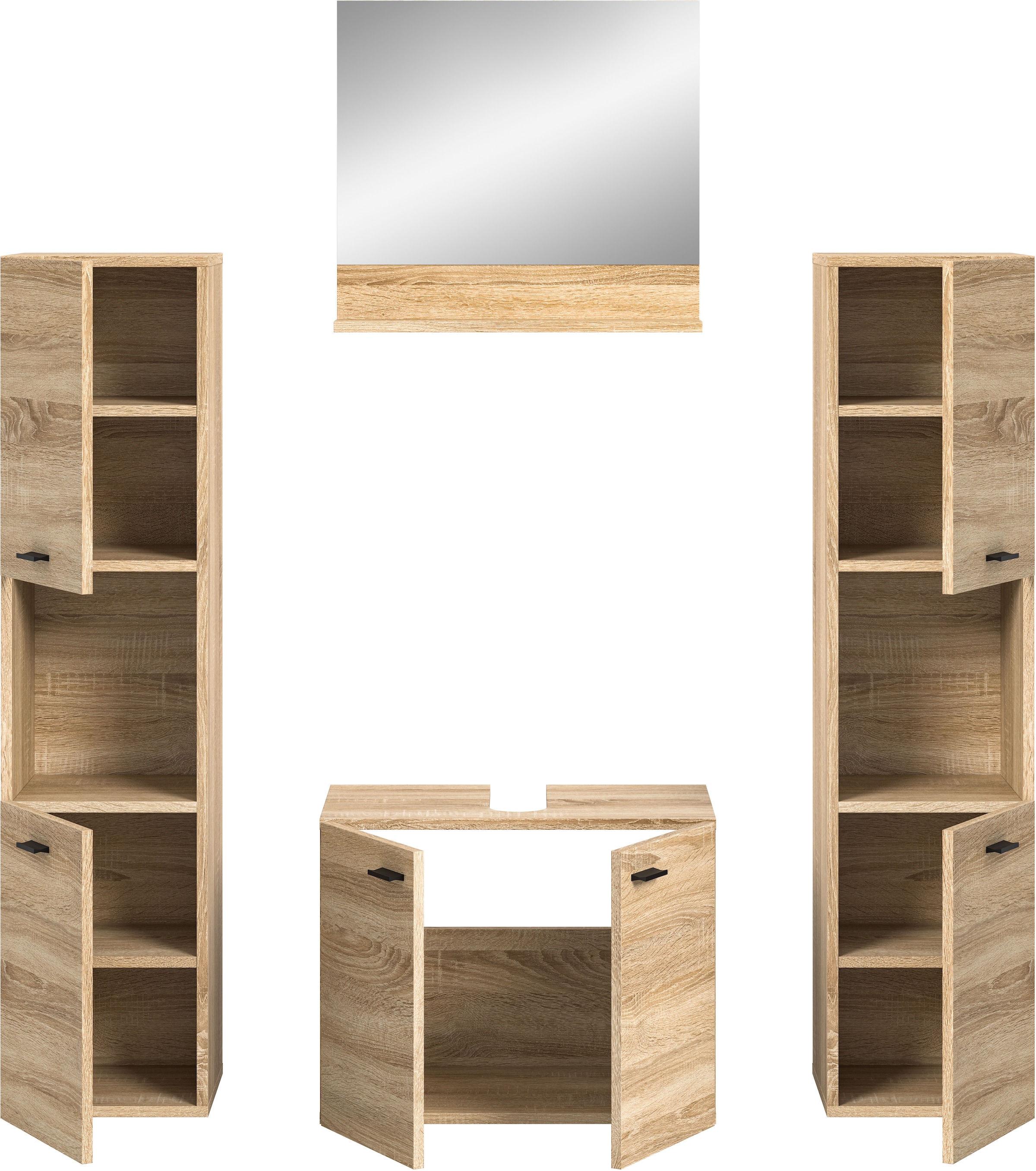 welltime Badmöbel-Set »Tampa, Breite 137cm, 4-teilig« 4 Stk. tlg.
