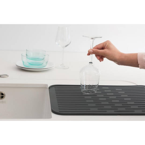 Brabantia Sink Side afdruipmat siliconen 44 x 32 cm - Dark Grey