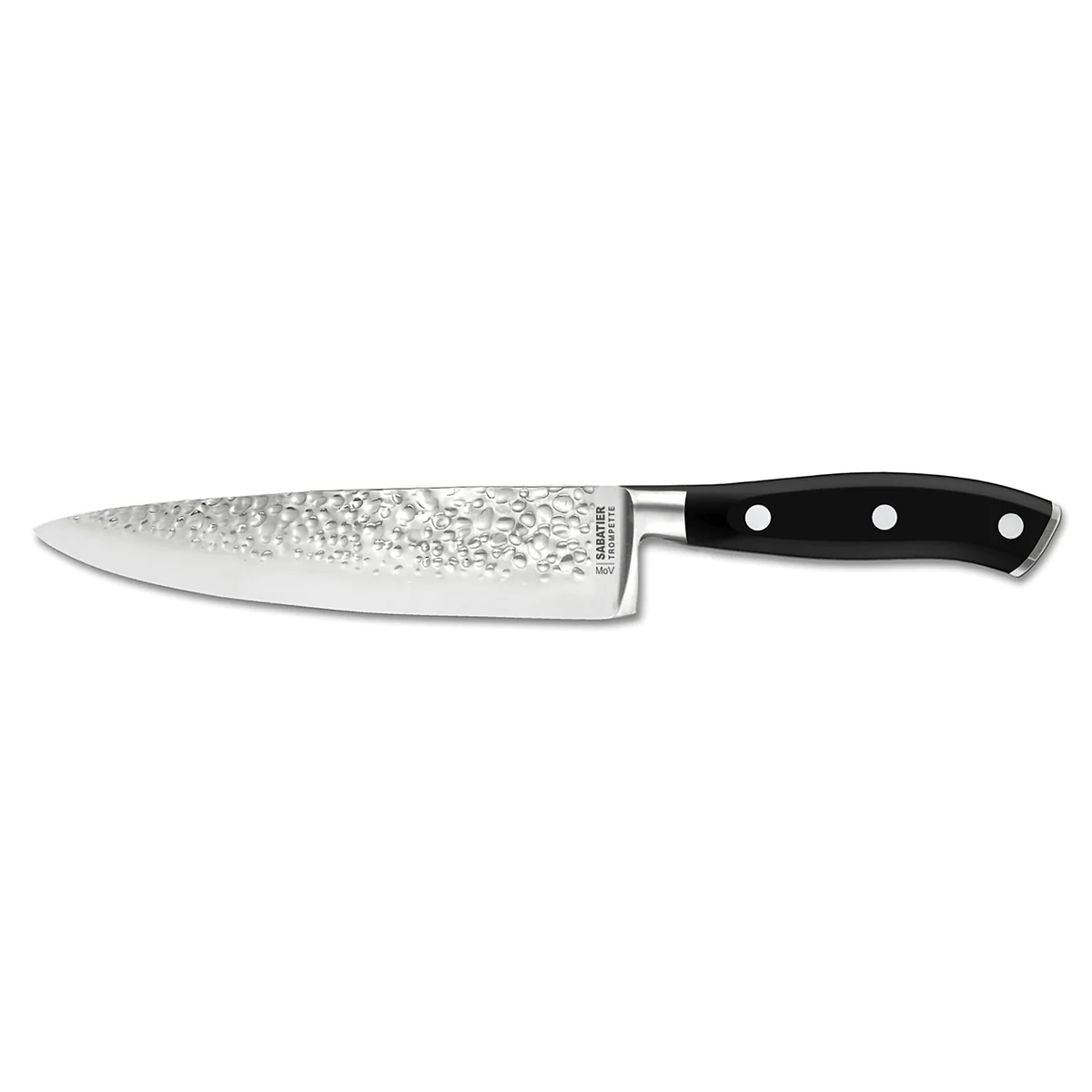 Carbon - Couteau de chef 16 cm martelé avec protection de lame Sabatie
