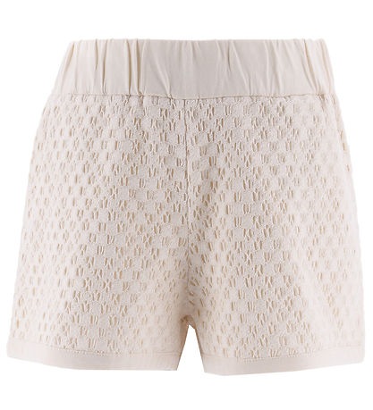 Moncler T-shirt/Shorts - Strik - Creme m. Hulm?nster
