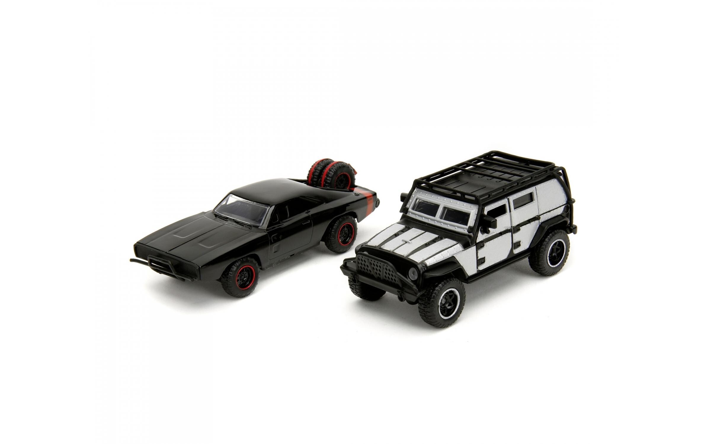 Fast & Furious Twin Pack Wave 2/2 1:32Fast & Furious Modellautos: Dom`s Dodge Charger R/T 1970 & Tej`s Jeep Wrangler