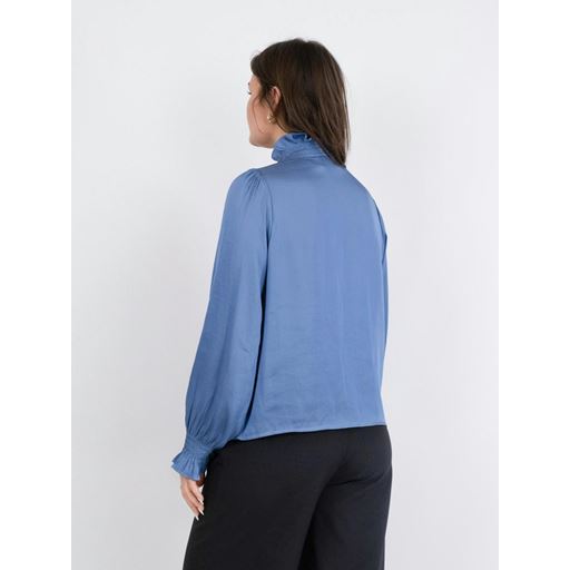 Neo Noir Brielle Satinbluse, Blue, 34