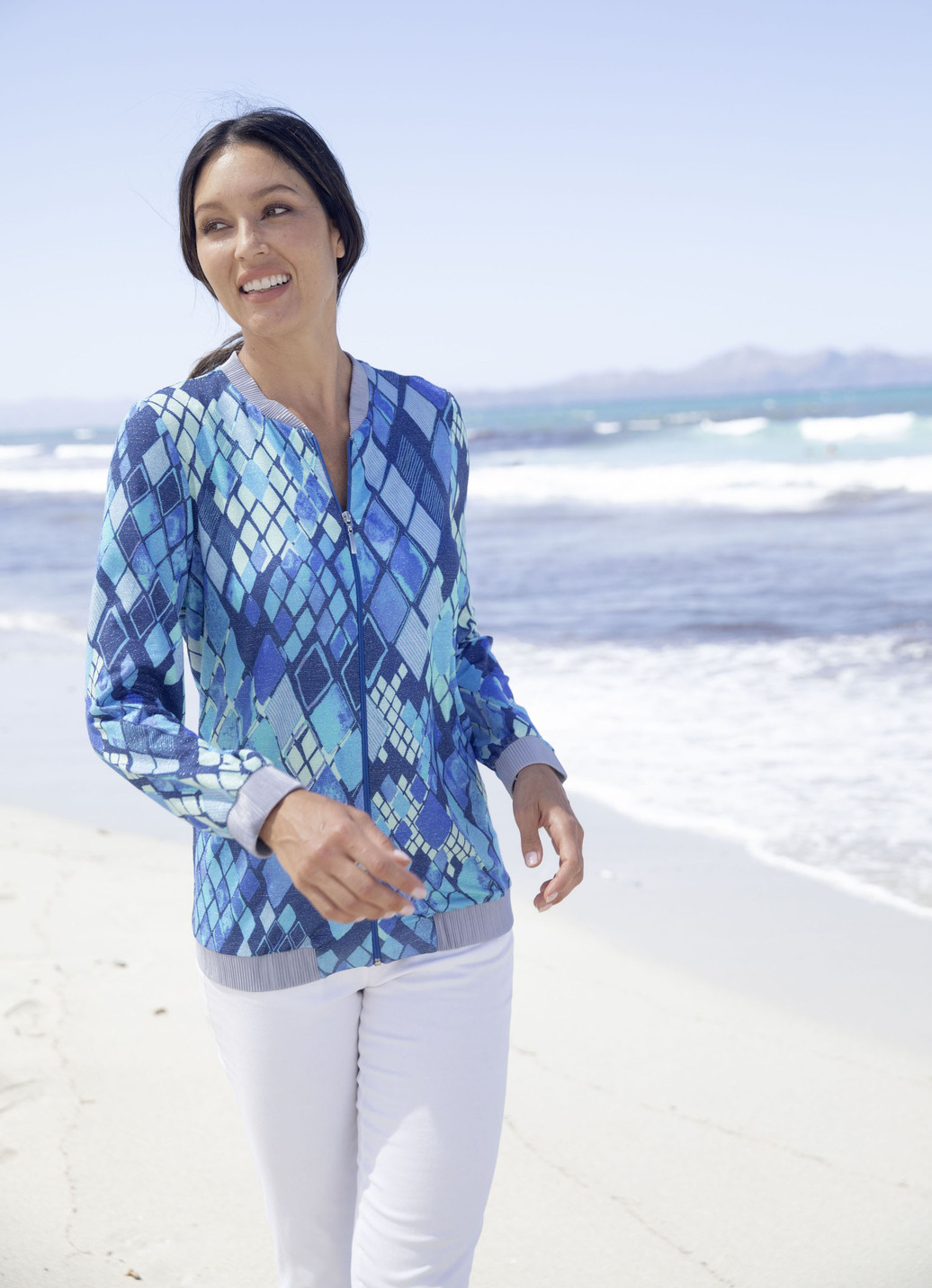 Blusenjacke mit Glanzgarn