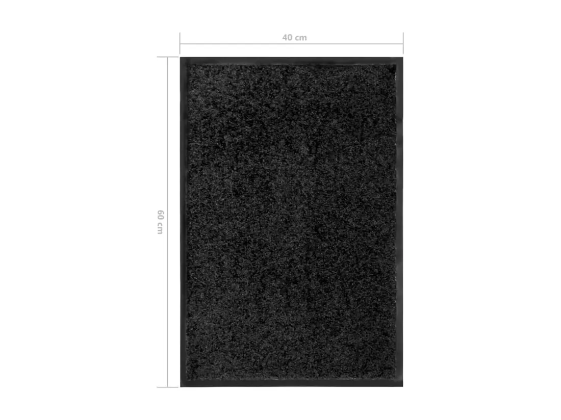 Paillasson lavable Noir 40x60 cm