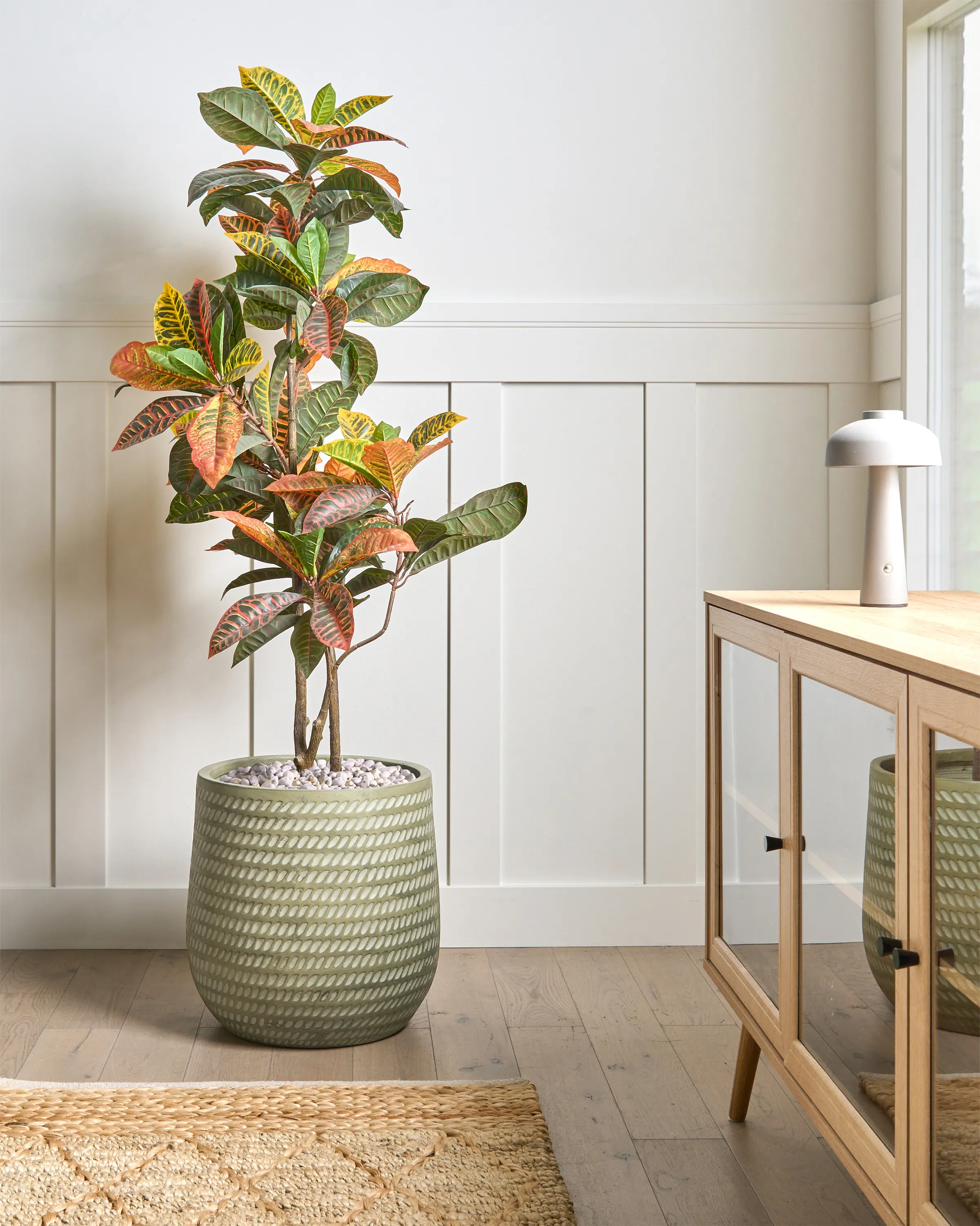 Bloempot LIVADIA 39 cm Olijfgroen