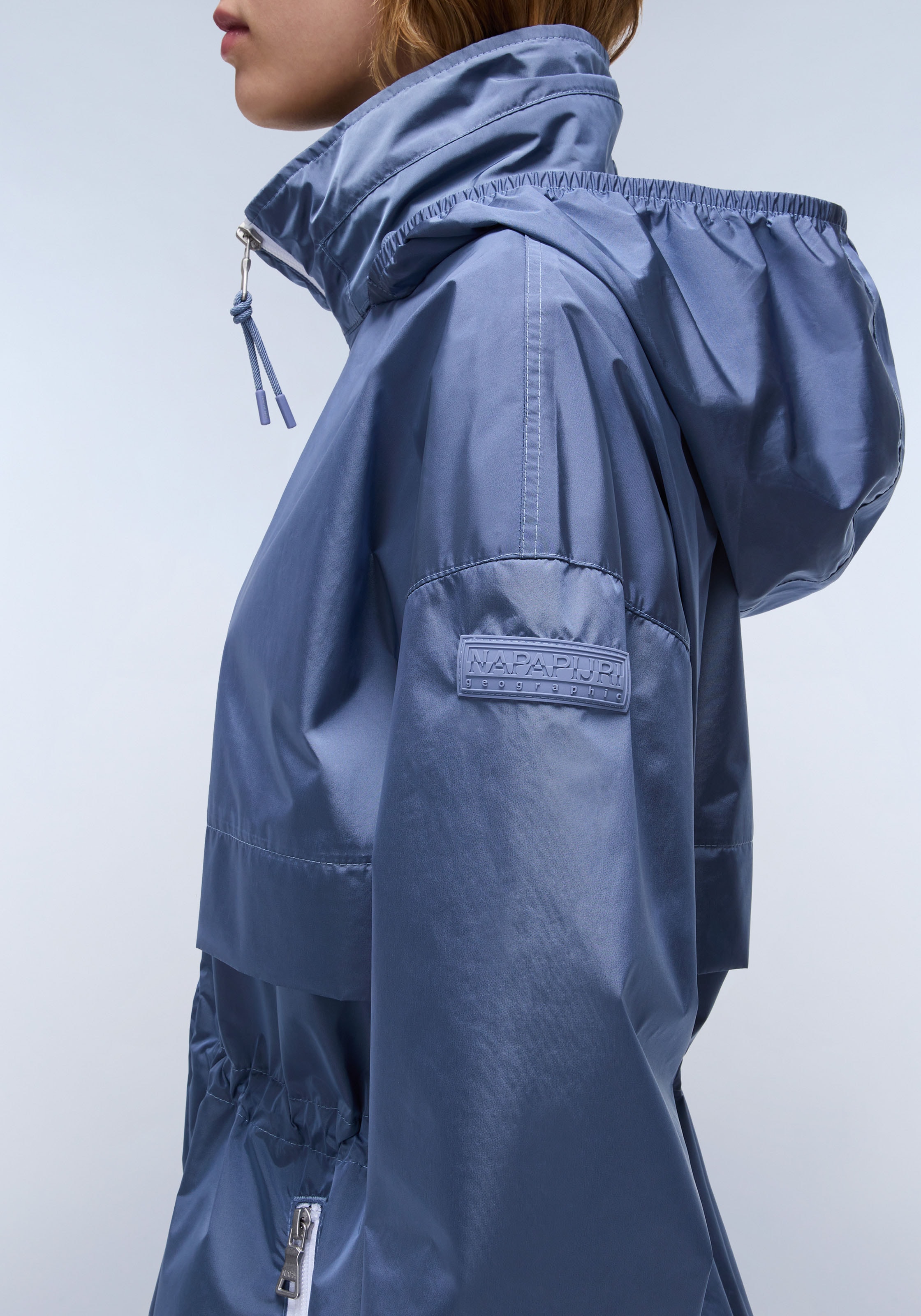 Napapijri Windbreaker »A-ERA W TROPOSPHERE B2S« mit Kapuze Mit Rundhalsausschnitt mit Stehkragen