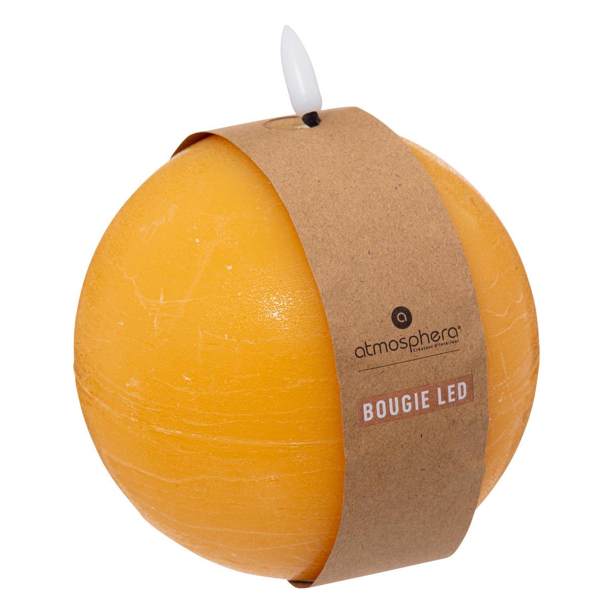 BOUGIE BOULE LED MOLIA JAUNE D.12CM