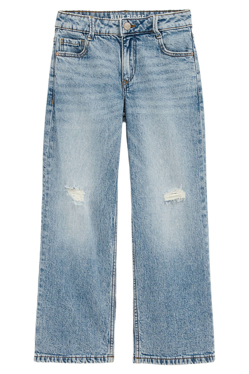 WE Fashion Blue Ridge loose fit wide leg jeans medium blue denim