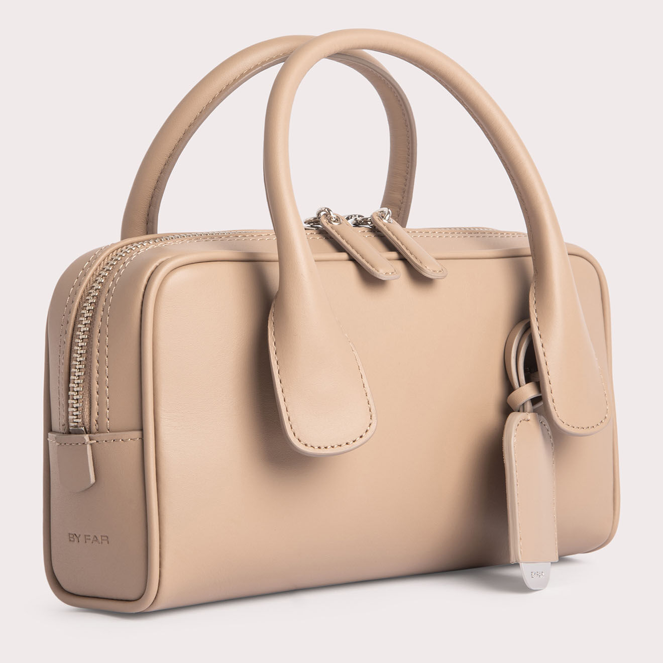 By Far Sac à main en Cuir Baby Beau taupe - 15x23.5x5 cm