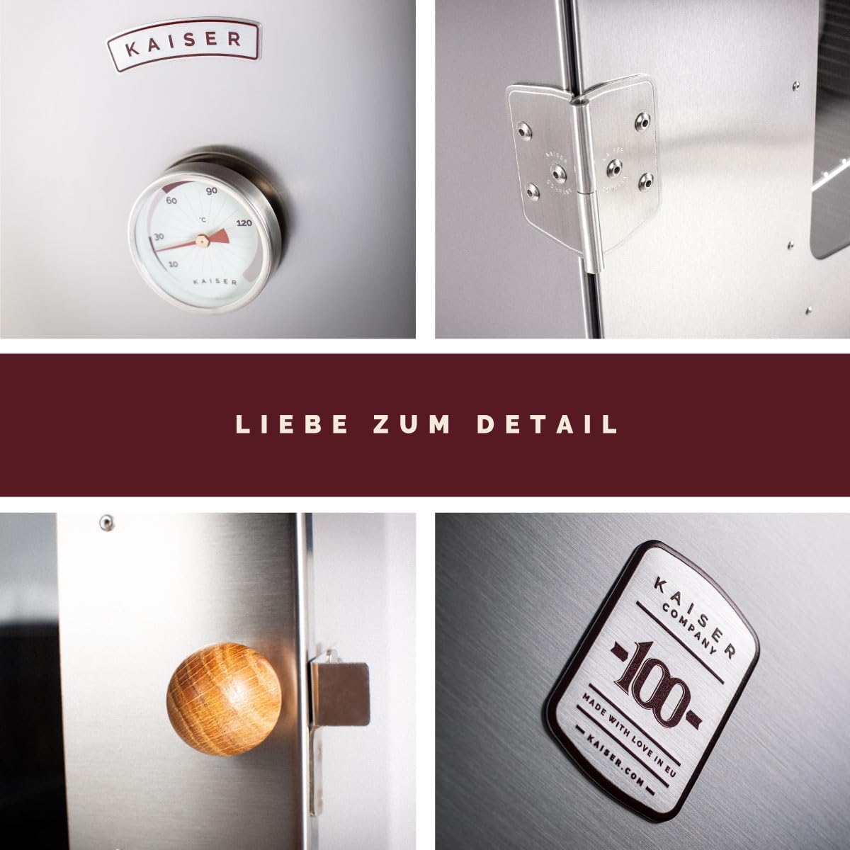 KAISER COMPANY Set '100' Hochwertiger Elektrischer Räucherofen/Räucherschrank aus Edelstah mit Heiß- und Kaltrauchgenerator, Tragbarem Edelstahl Basis und Reinigerl I2000WI mit Zubehör I NICHTROSTEND