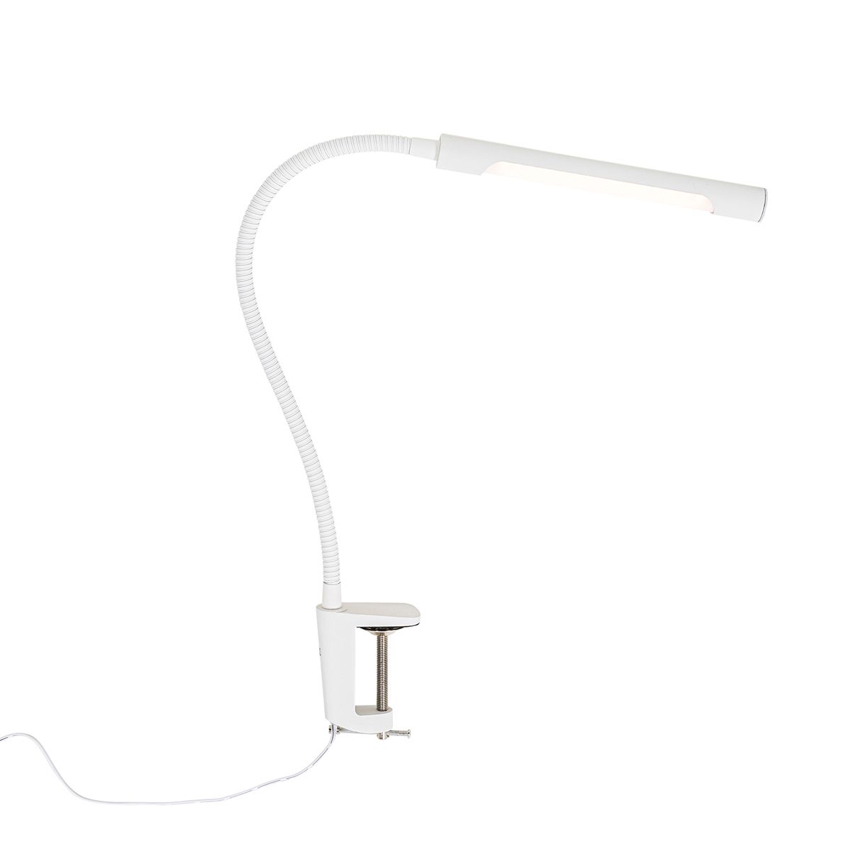 Klem bureaulamp wit incl. LED met touch dimmer - Lionard