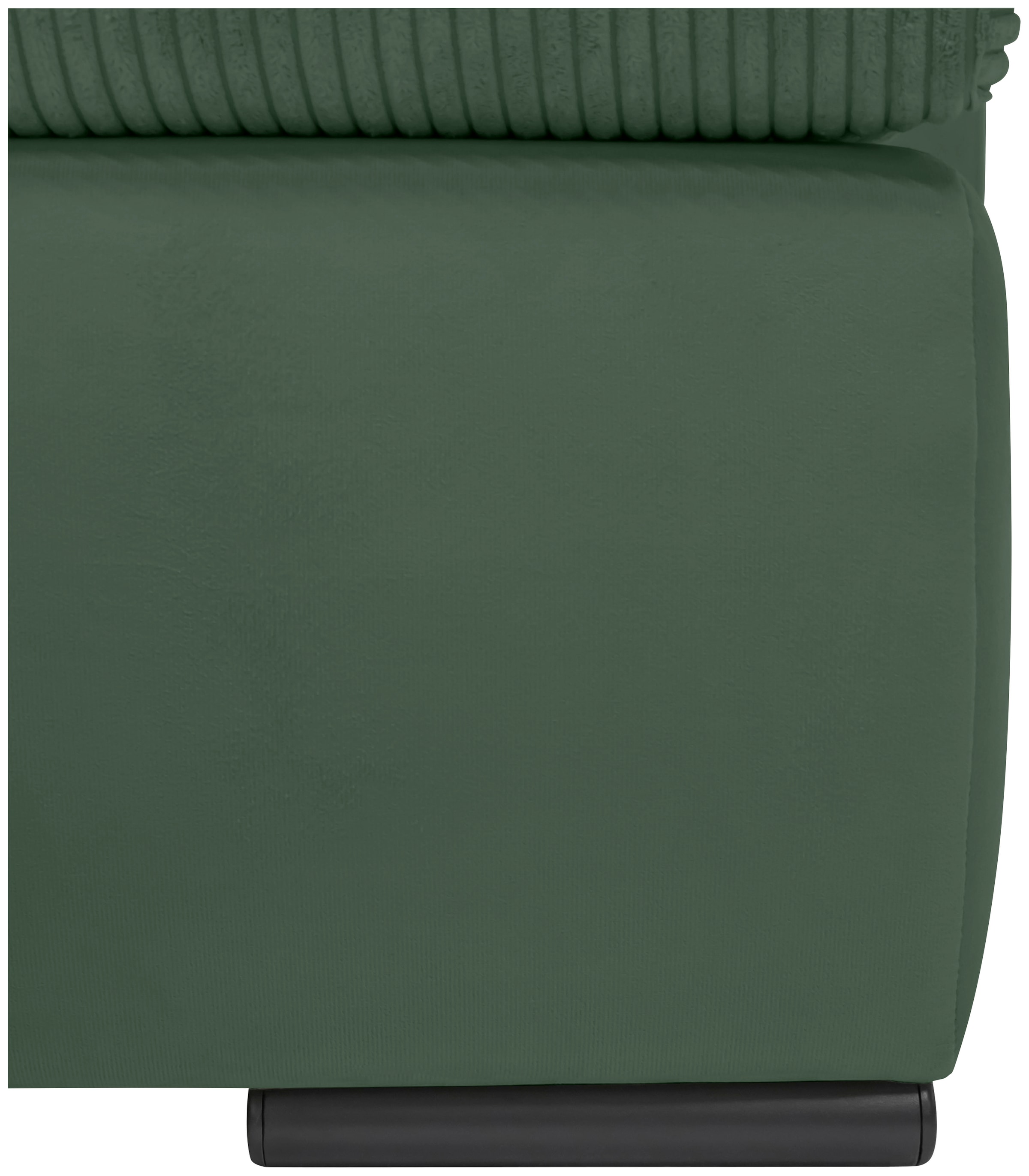 Home affaire Ecksofa »Win, L-Form,  Breite 285cm« optional mit Schlaffunktion und Bettkasten, dunkelgrün, Cord