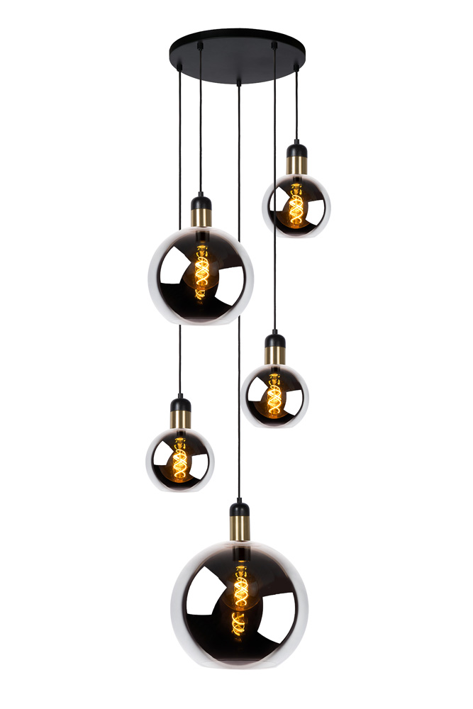 Lucide Julius hanglamp 65cm 5x E27 zwart
