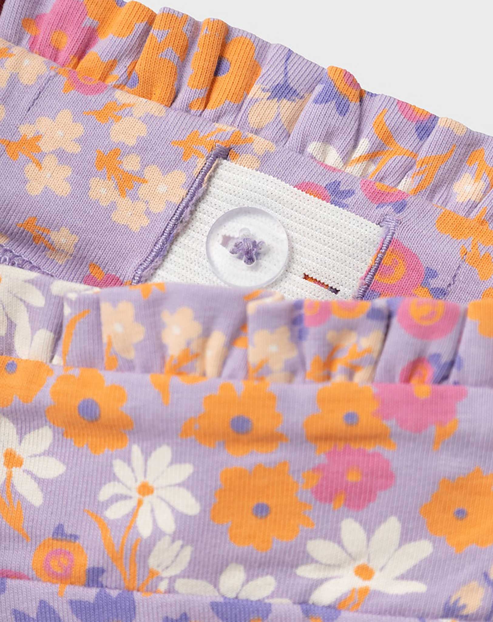 Jerseyhose NMFFIDA FLOWERS in lilac breeze